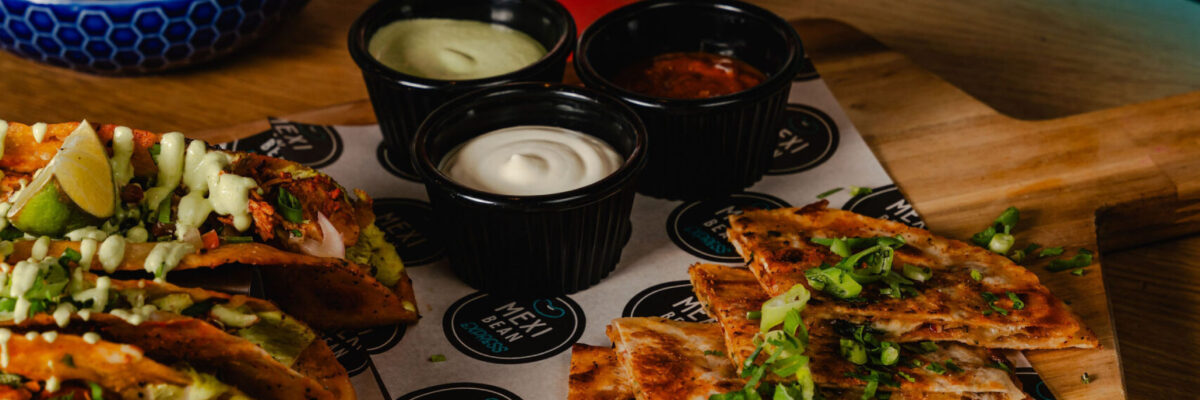 Mexi Bean Express halal Mexican food tacos, quesadillas and dips, churros, Jarritos, fries